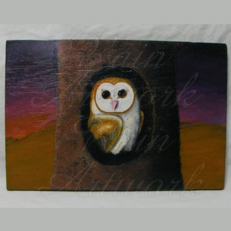 Original Barn Owl Painting