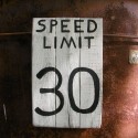 Speed Limit Road Sign Urban Decor Primitive Folk Art 30 mph