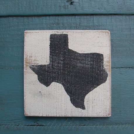 State Sign Texas Rustic Painting Shape Decor Primitive Folk Art Reclaimed Wood Customize State Color